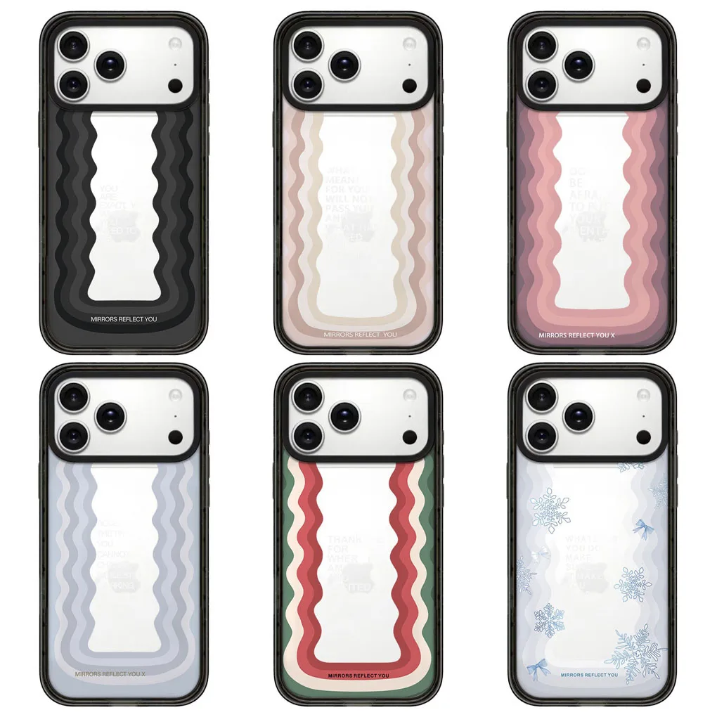 

Wave 2.0 Acrylic Black Border Magnetic Phone Case Cover for IPhone 12 13 14 15 16 17 Pro Max Case