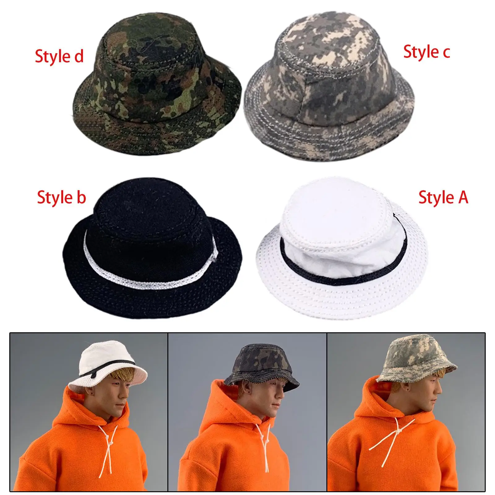 ตุ๊กตา1/6 Topi Bucket แฟชั่นจิ๋วสำหรับหุ่นทหาร12นิ้วแต่งตัว