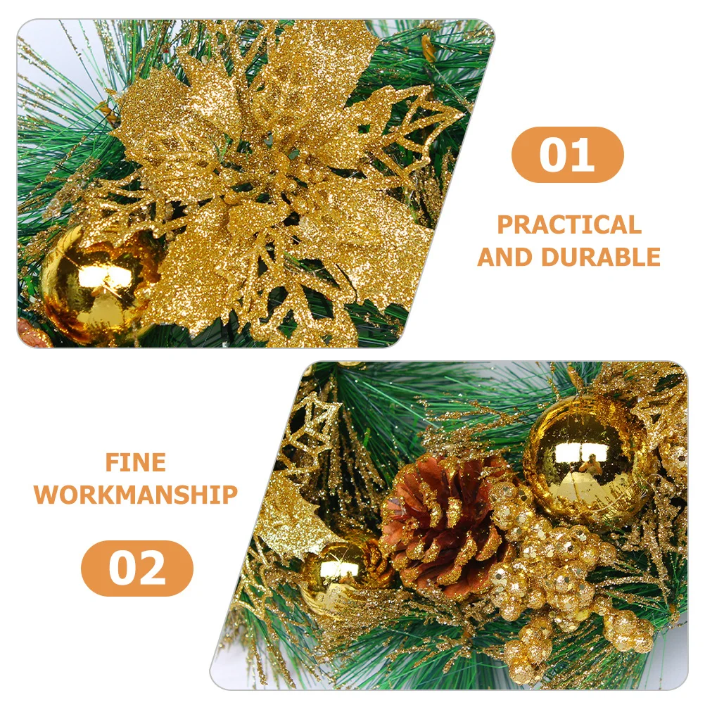 

Christmas Wreath Decor Glitter Hanging Wreath For Front Door Wall Xmas Party Decoration Home Ornament Festival Scene