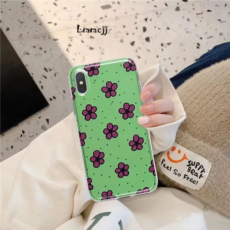 Lmmcjj INS Flower Phone Case For Samsung Galaxy S23 Ultra A54 5G A53 A52 S21 FE A22 A23 S22 Plus A13 A14 Silicone Phone Cover