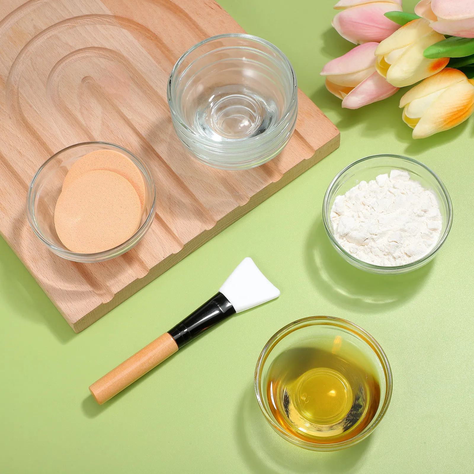 

10Pcs Premium Glass Bowl for Essential Oil Storage Facial Mask Mixing DIY Beauty Salon Spa Transparent Mixing Bowl Tool