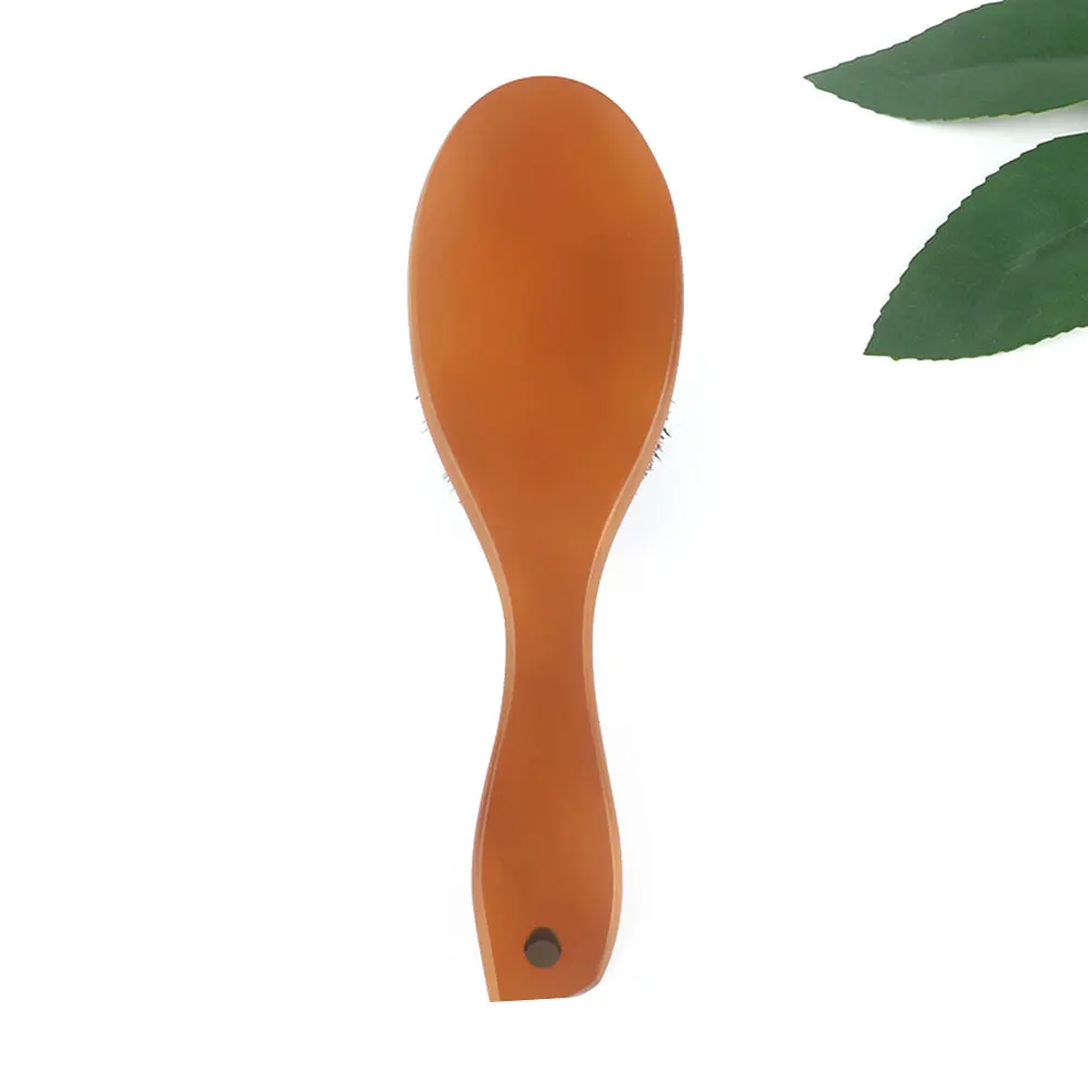 

2pcs Pig Curly Hair Brush Hair Brush Natural Wood Handle Curved Scalp Massage Comb For Women Men Portable Travel Gift