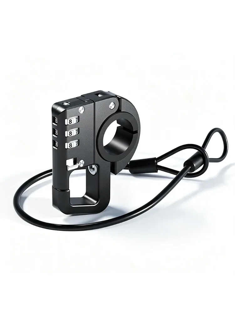 AliExpress NONE Motorcycle Handlebar Helmet Lock Aluminum Alloy Anti Theft Lock for Handlebar Diameter Within 0.875"/1"/1.125" Bike ATV Scooter