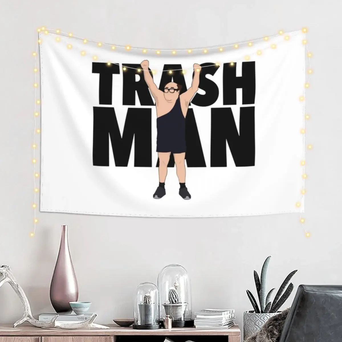 Trash Man Design Tapestry Wall Hanging Decor House Decorations Wallpaper Tapestry