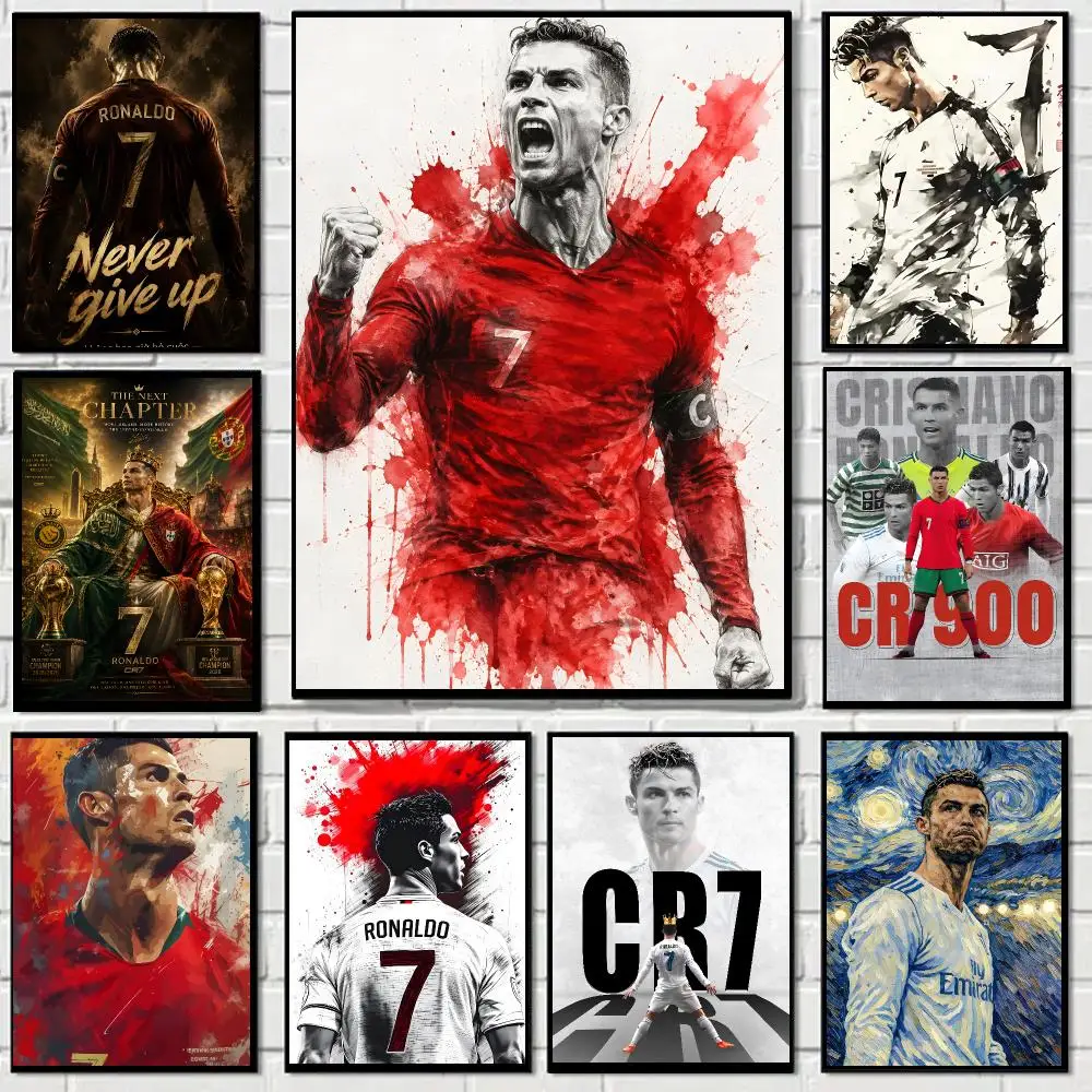 Cristiano Ronaldo Football Star Poster Art HD Advanced Aesthetic Printing Paper Wall Art for Living Room Home Decor