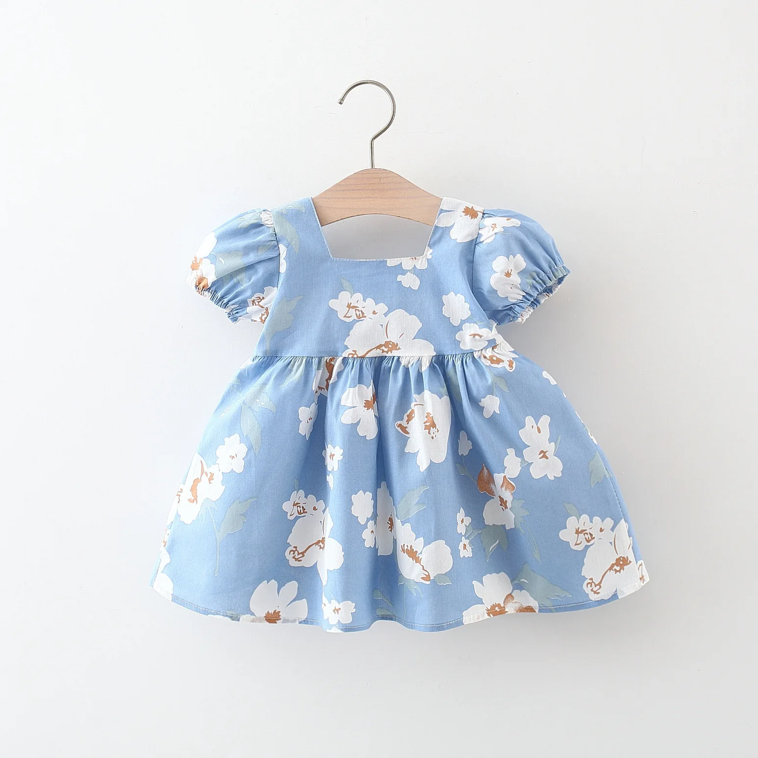 Summer Infant Baby Girls Dress Casual Print Dress for Girls\' Baby Clothing 1 Year Birthday Dresses Infant Toddler Clothes