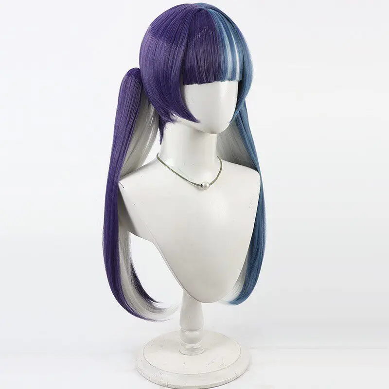Gioco Ichigo Shikano Parrucca Cosplay Berry Viola Blu Staccabile Doppia Coda di Cavallo Parrucca Cosplay per Comicon Party Donne Adulte Uomini