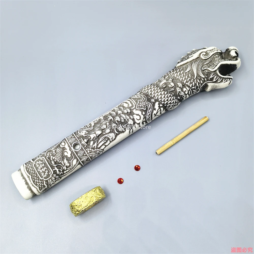 Wonderful Japanese 30CM Tsuka Open Dragon Handle Alloy Fuchi Fittings For Japan Samurai Katana Sword Hilt Accessories