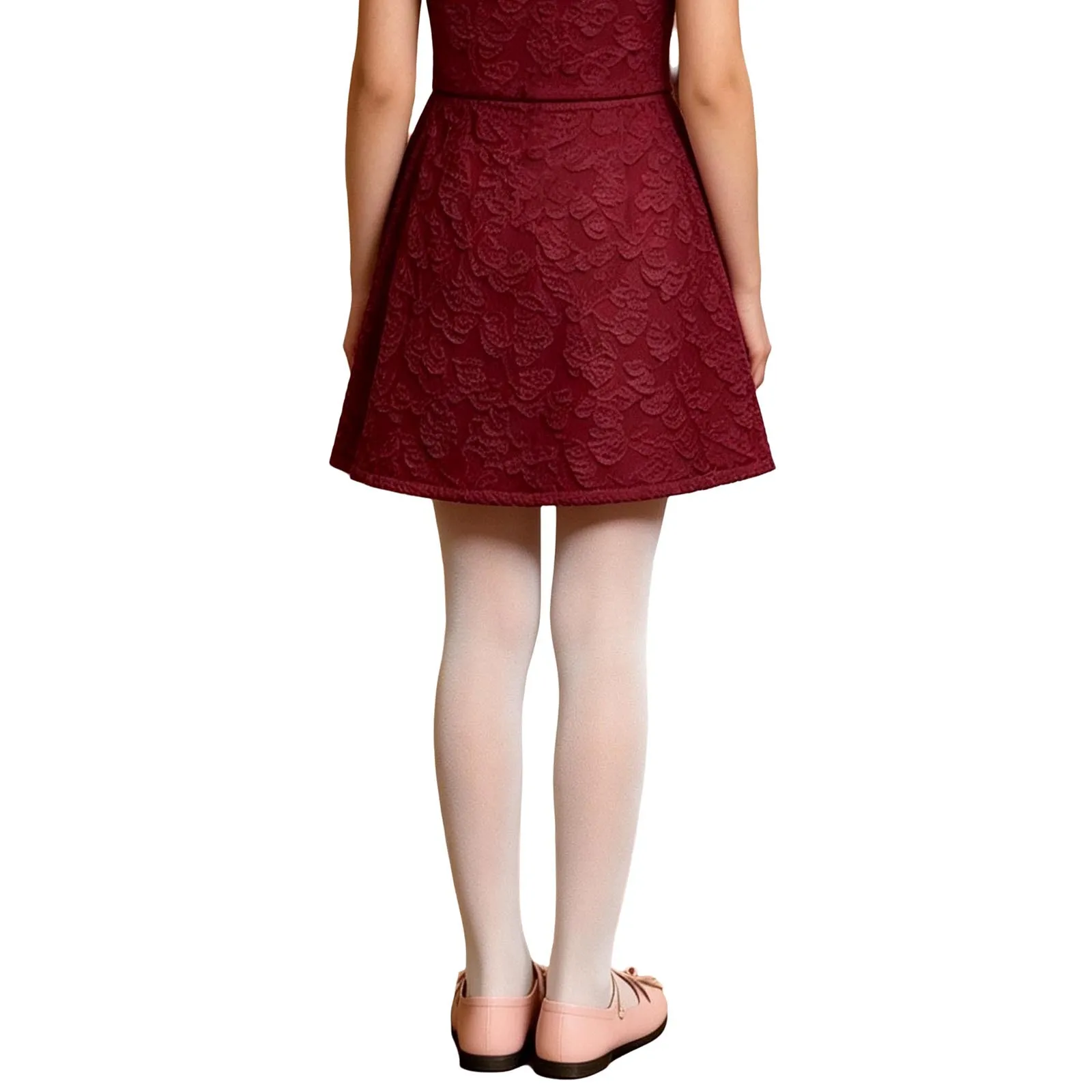 Flower Girls Jacquard Party Mini Skirts Princess Kids Party A-Line Skirts for Birthday Wedding Banquet Church School Ceremony