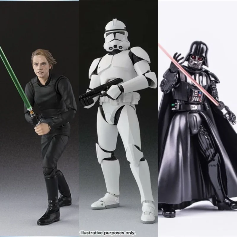 Shf Star Wars Action Figures Stormtrooper Dark Trooper K-2so Darth Vader Maul Shock Trooper Black White Soldier Toys Gift