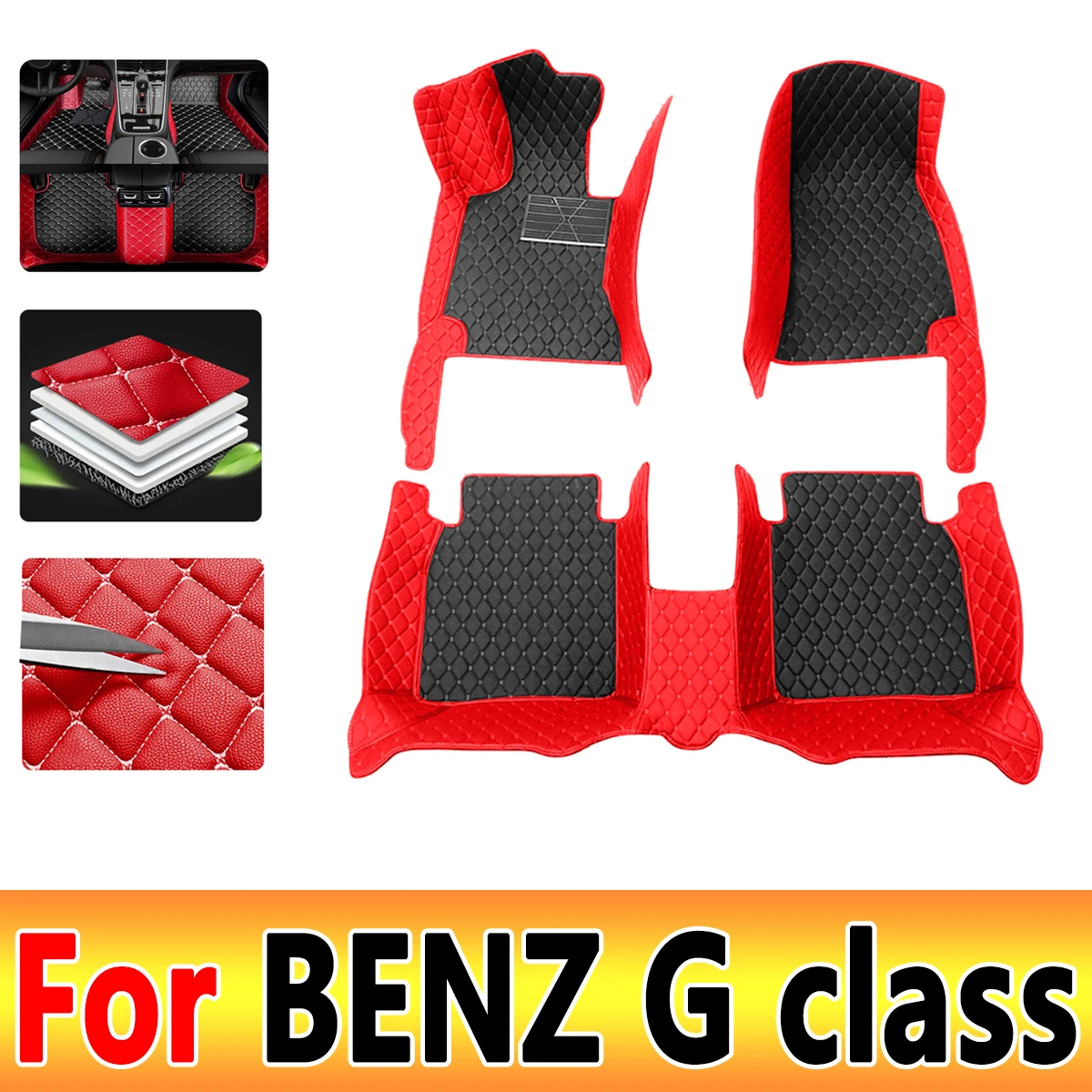 

Car floor mats for BENZ G class（Four doors）W463 2010 2011 2012 2013 2015 2016 2017 2018 Custom auto foot Pads