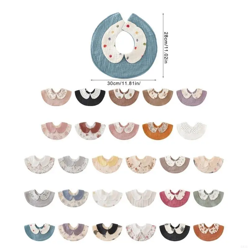 581f babador alimentação multifuncional para bebê, algodão absorvente, toalha babar, pano respirável para limpar a boca,