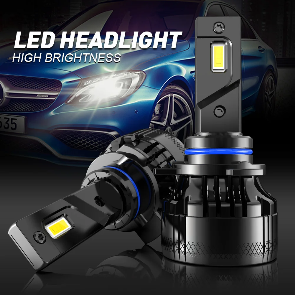 2Pcs 12000LM 100W 9012 HIR2 LED Headlight Bulb CANBUS No Error CSP Chip Turbo 6500K White Head Lamp For GMC Arcadia 2013~2017