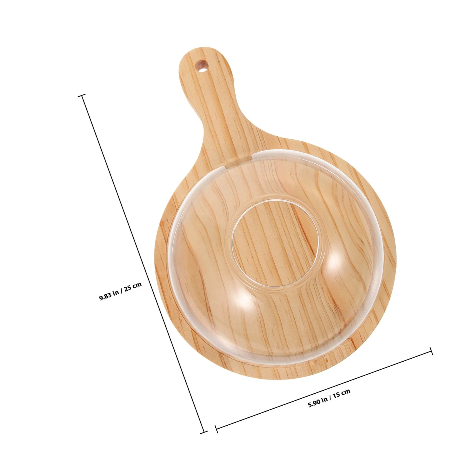 15 سنتيمتر غطاء الدخان الزجاجي لعرض المعدة الجزيئية الغذاء قبة مع قاعدة خشبية غطاء التدخين قاء زجاجي كعكة غطاء الحلوى المطبخ