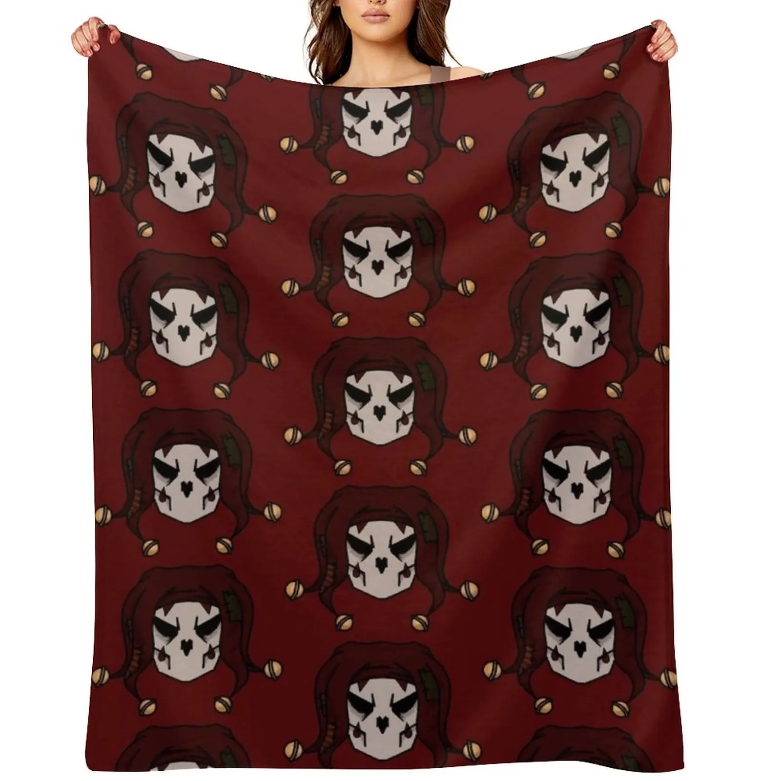 

DD Jester Face Throw Blanket Comforter Decorative Beds Blankets For Sofas Thins Blankets