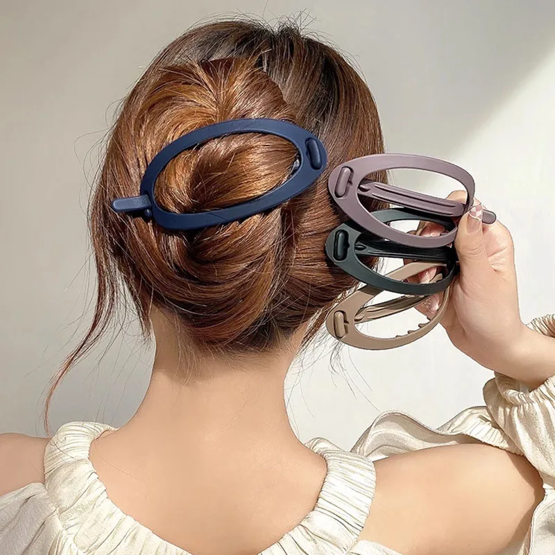 New Korean Big Size Duckbill Clip Hair Hairpin Top Clip Disk Plastic Hairgrips Clamps Women Makeup Headwear Hair Accessories