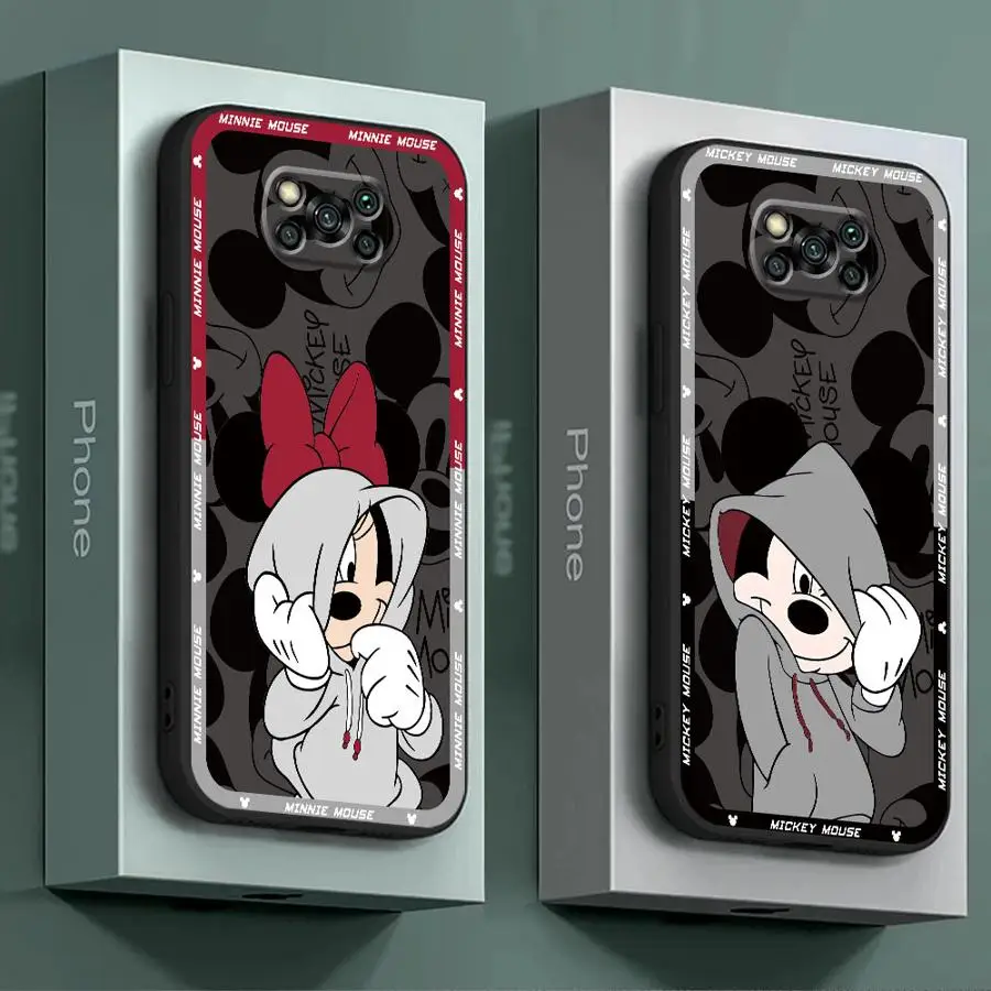 Disney Mickey Minnie Mouse Phone Case for Xiaomi Poco X3 NFC X3 Pro C50 C51 C61 M5 F1 F3 F4 F5 X4 GT X5 5G 3M Pro C40 Soft Cover