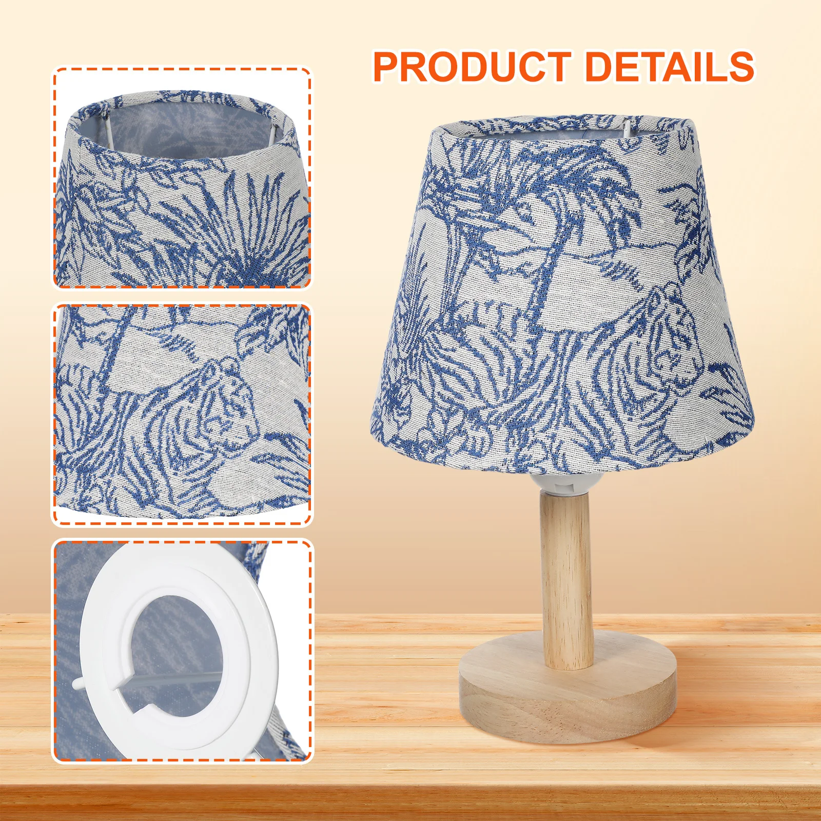 Embroidery Fabric Lampshade Iron Sturdy Soft Light Cover Tabletop Lamp Shade Romantic Decoration Cover Lamp Shade