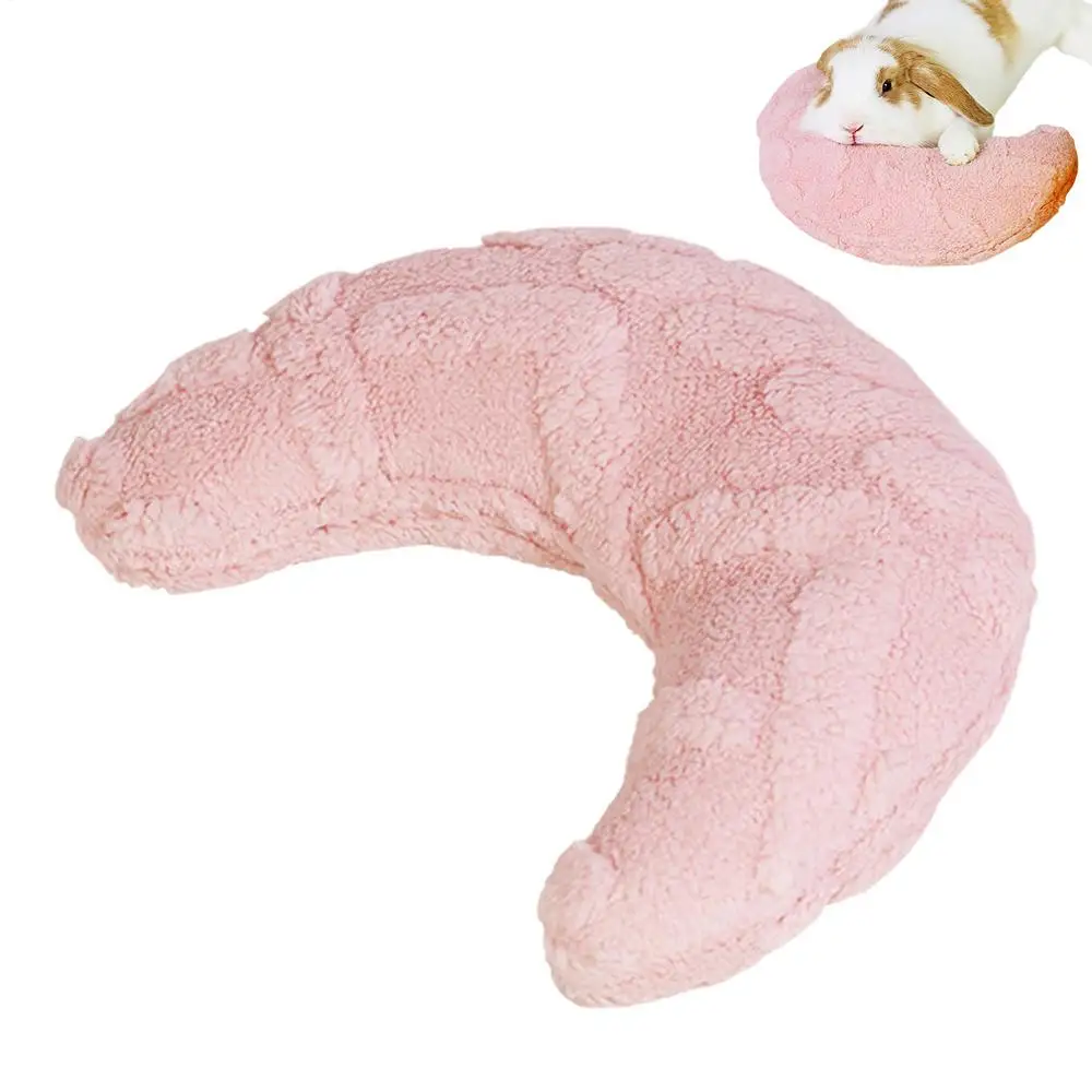 Haustier-Nackenkissen in Mondform, weiches Plüschkissen für kleine Tiere, Hamster, Frettchen, Kaninchen, Käfig, Schlafzubehör für Haustiere – Detail 7