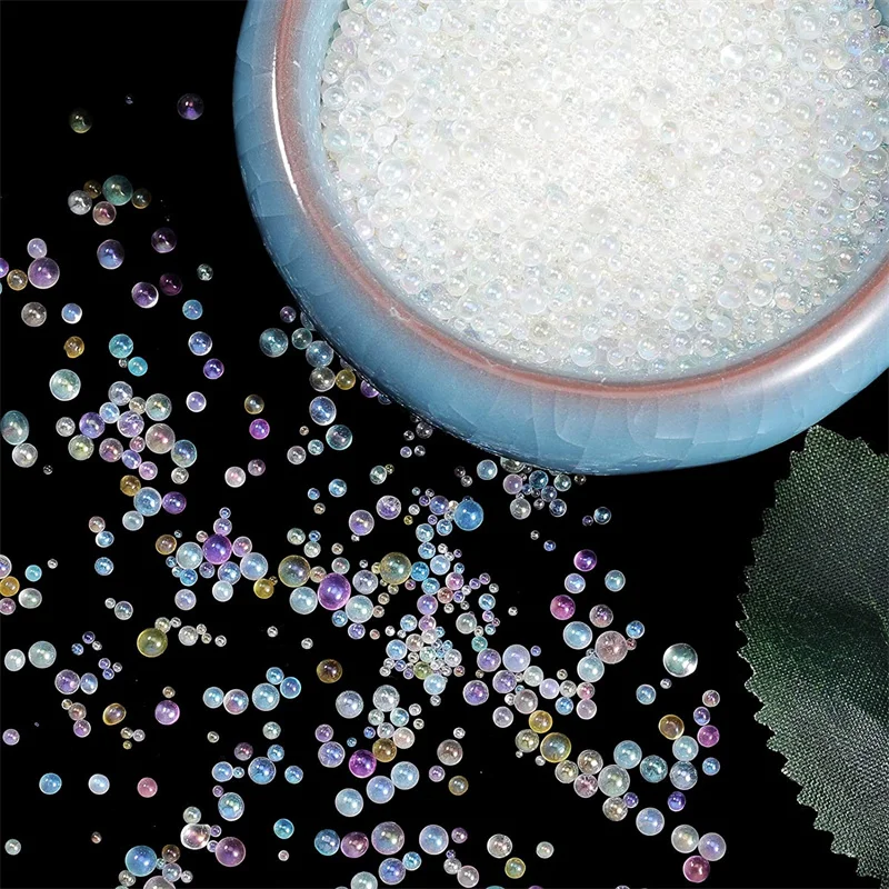 10g 0.4-3mm Colorful Mixed Bubble Bead for DIY Jewelry Making Accessories Silicone Mold Epoxy Resin Nail Art Decor Craft Filling