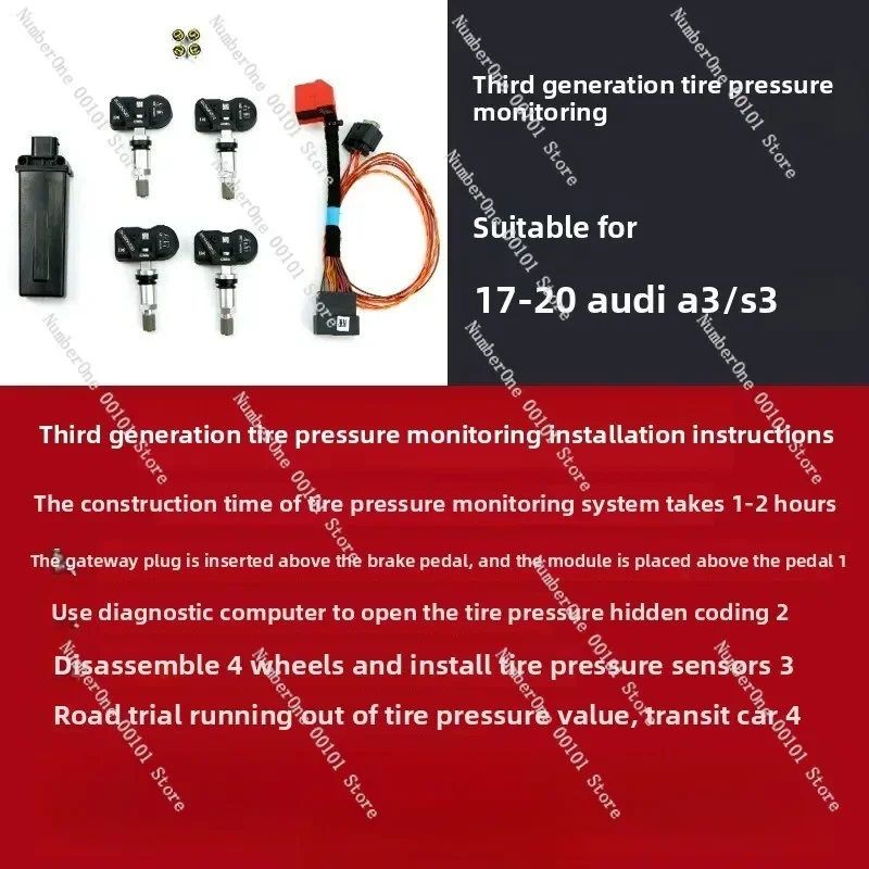 

Suitable for Audi A3 Built-in Third-generation Tire Pressure Monitoring Display