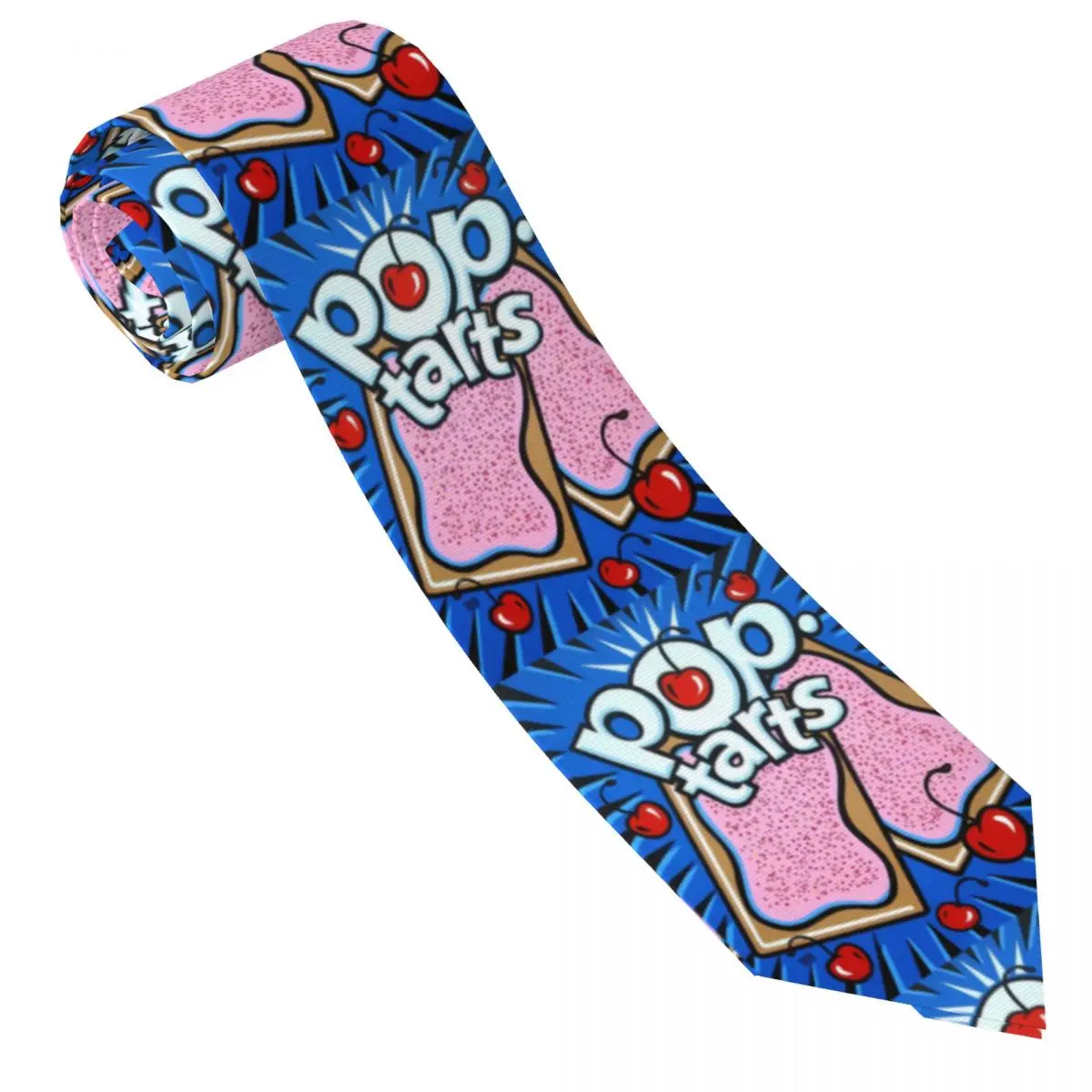 

Fashion Pop Tarts Tie Hot Food Printed Wedding Neck Ties Elegant Neck Tie For Men Custom DIY Collar Tie Necktie Gift