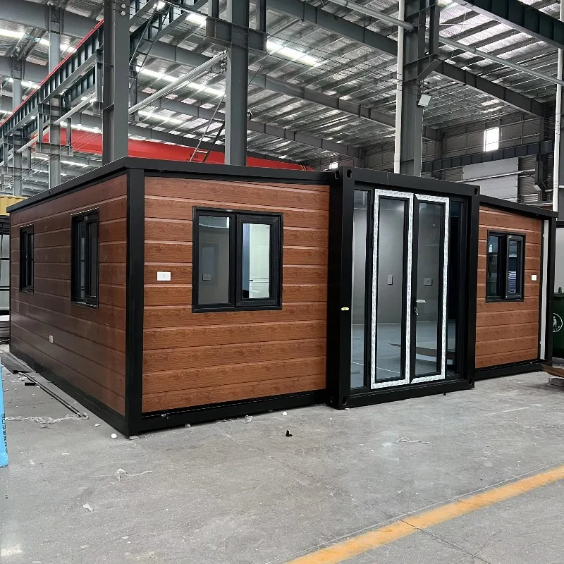 Ready Made Steel Frame Container House and Modern Mobile Home 40ft 3 Bedrooms Prefab Expandable Villa Office