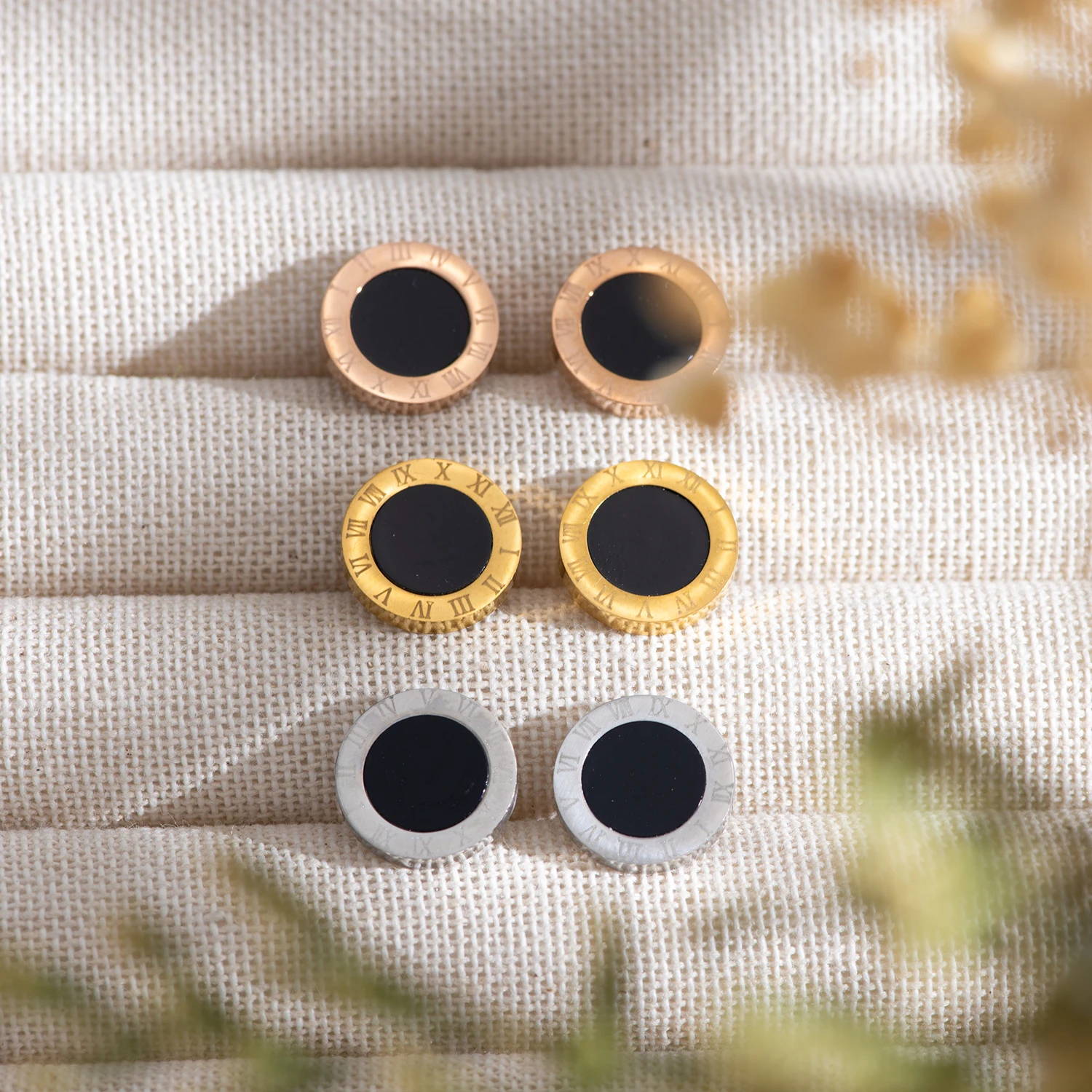 12mm Roman Numerals Earrings f - Earrings 评论和价格
