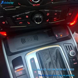 15w car Fast phone charger for Audi Q5 SQ5 A4 B8 B9 A4 Allroad A5 S5 RS5 wireless charging mobile holder plug and play interior