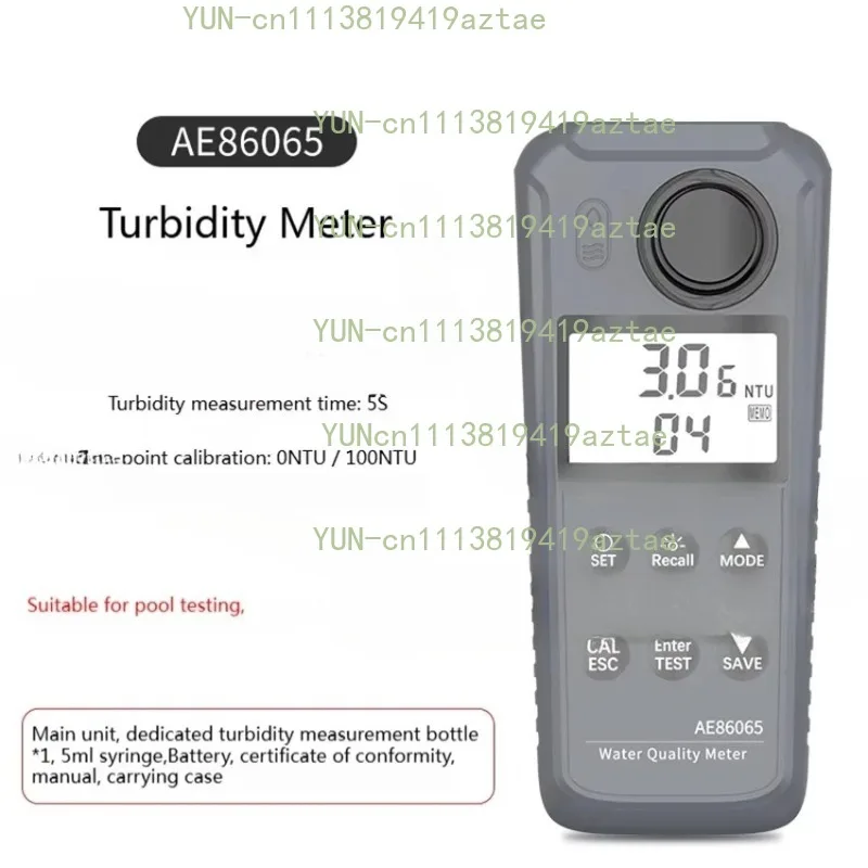 AE86065 Portable Digital Turbidimeter Tester, 0.00‑1000NTU Measuring Range Quick 5S Detection
