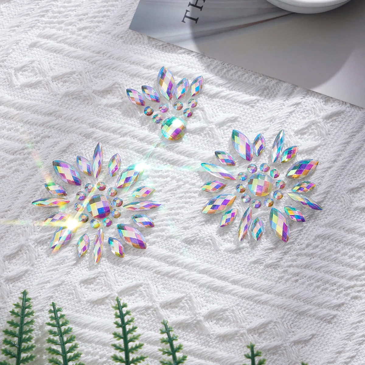 مهرجان الوجه جواهر حجر الراين ملصقات الهذيان حزب ماكياج العين الجسم الأحجار الكريمة الكريستال الوشم الذاتي لاصق الاكريليك النساء الملحقات