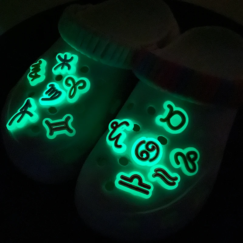 Luminous Shoe Charms Set for Clog Sandals Decoration DIY Glow in The Dark Shoes Charm Pins for Men Women Kids 1PCS