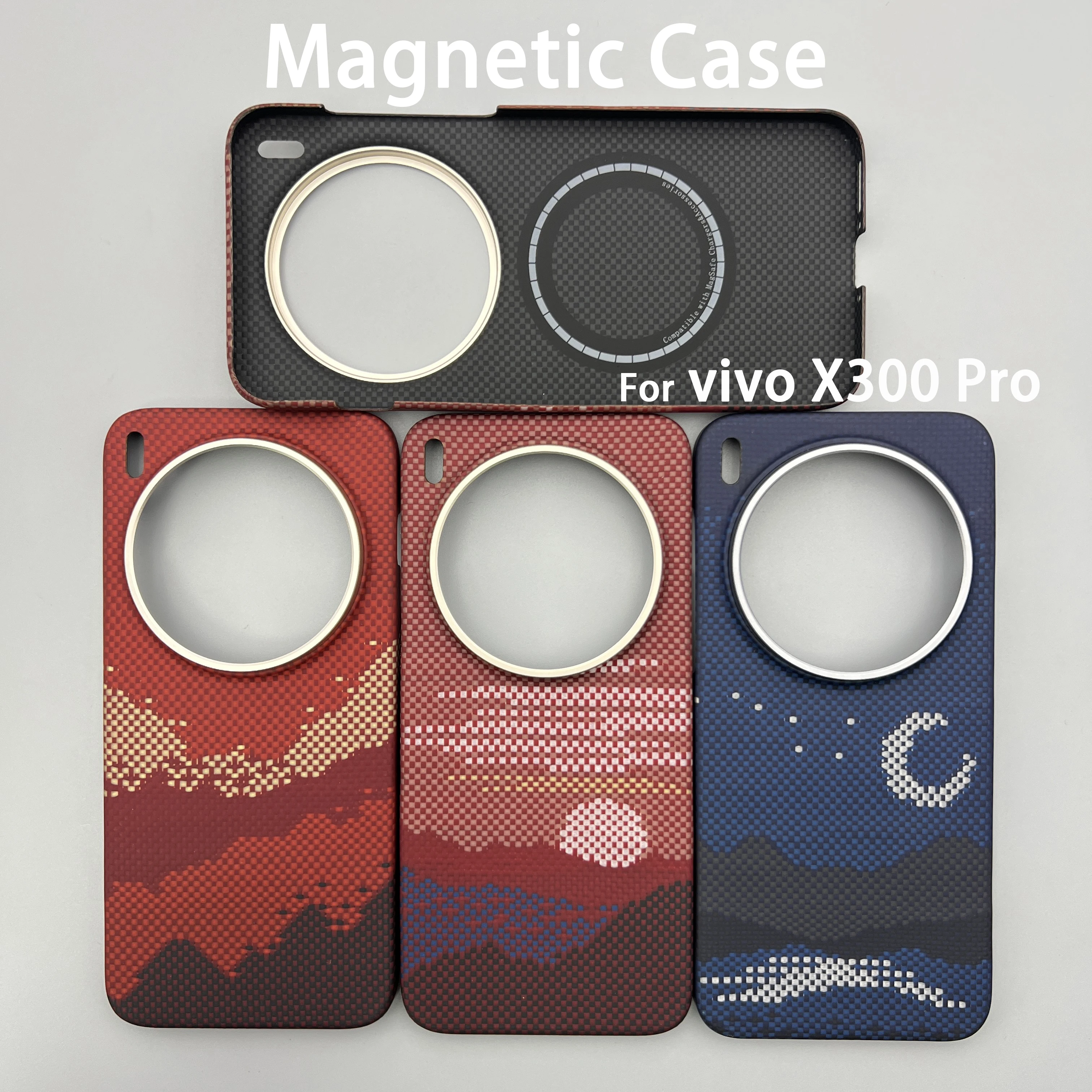 

600D Kevlar aramid fiber for vivo X300 Pro phone case, vivo X300 hard case, ultra-thin lightweight magnetic protective cover