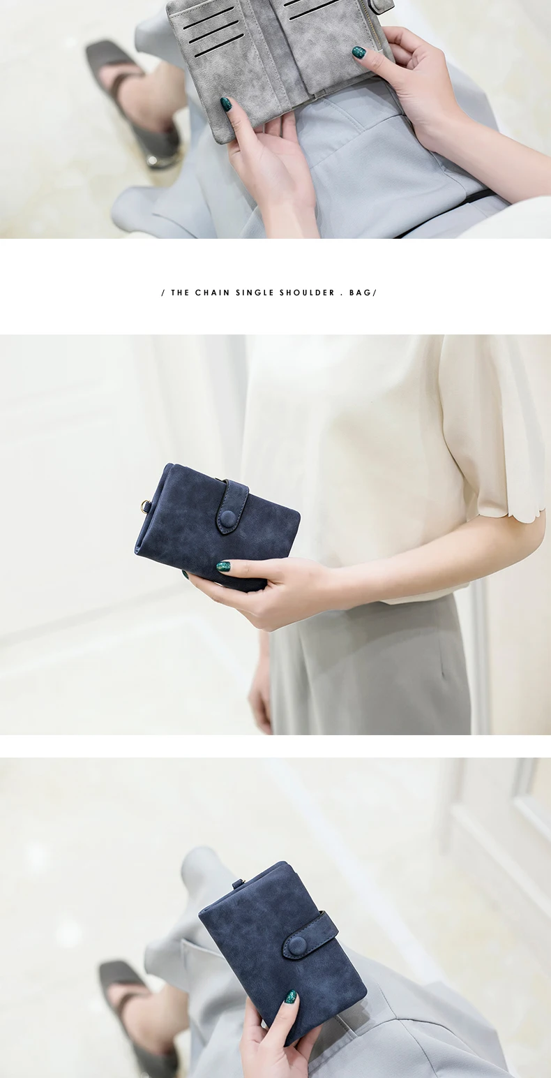 MIYIN 2024 Neue Brieftasche frauen Kurze Koreanische Nette Schnalle Doppel Rabatt Multi Karte Ändern Handtasche – Detail 13