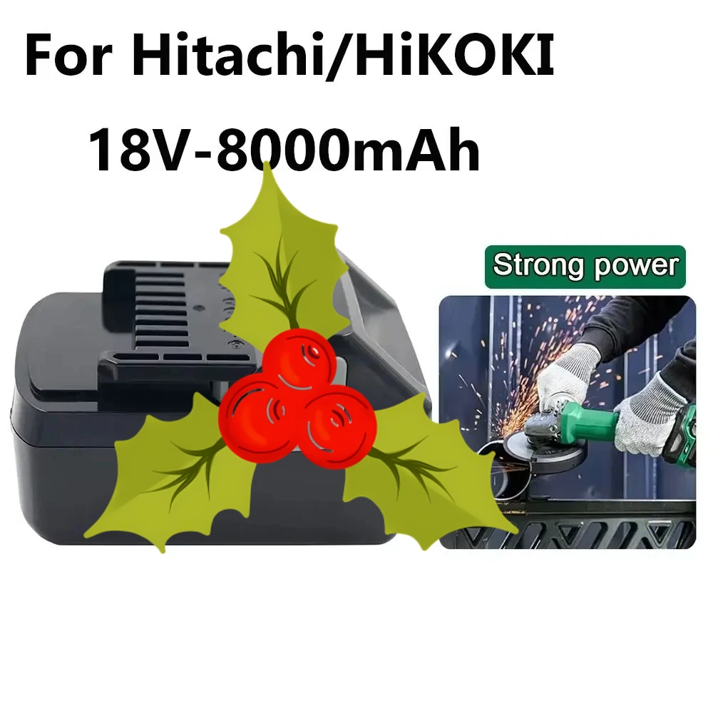 

For Hitachi / HiKOKI 18V Power Tools Li-ion Battery 8000mAh for BSL1830 BSL1850 BSL1860 BCL1815 EBM1830 BSL1840 330139 DS18DBL