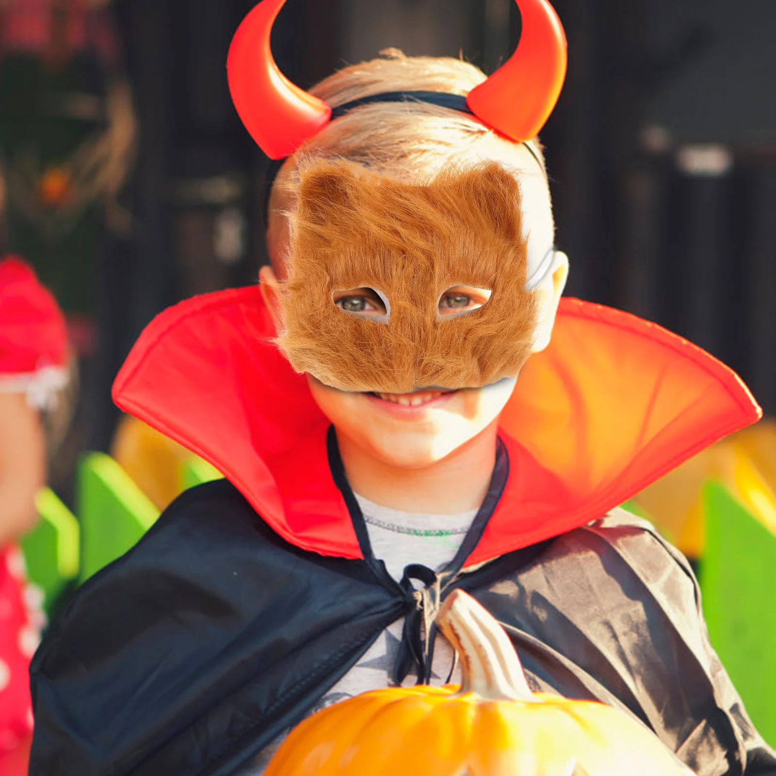 2 Pcs Blank Animal Face Masquerade Unpainted Fox Mask Kid Animal Face Mask Cat Costume Carnival Decoration Paint