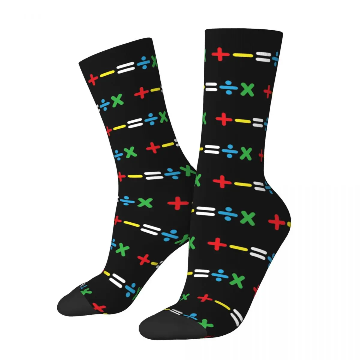 Fashion Mathematics Ed Sheeran Music Basketball Socks Polyester Crew Socks for Women Men