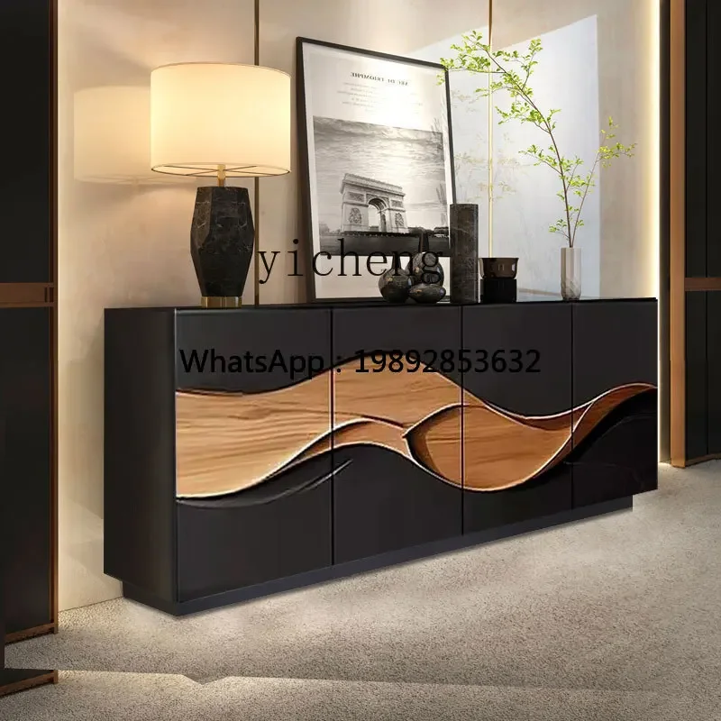 

X5-26 solid wood porch cabinet, facing the door, living room against the wall storage relief decorative cabinet