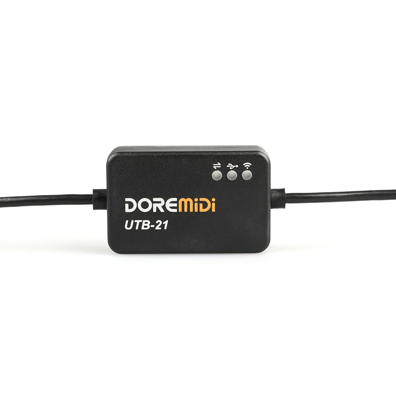 DOREMiDi USB MIDI na bezprzewodowy Adapter MIDI Bluetooth bezprzewodowy kabel MIDI USB ze wskaźnikiem dla urządzenia MIDI