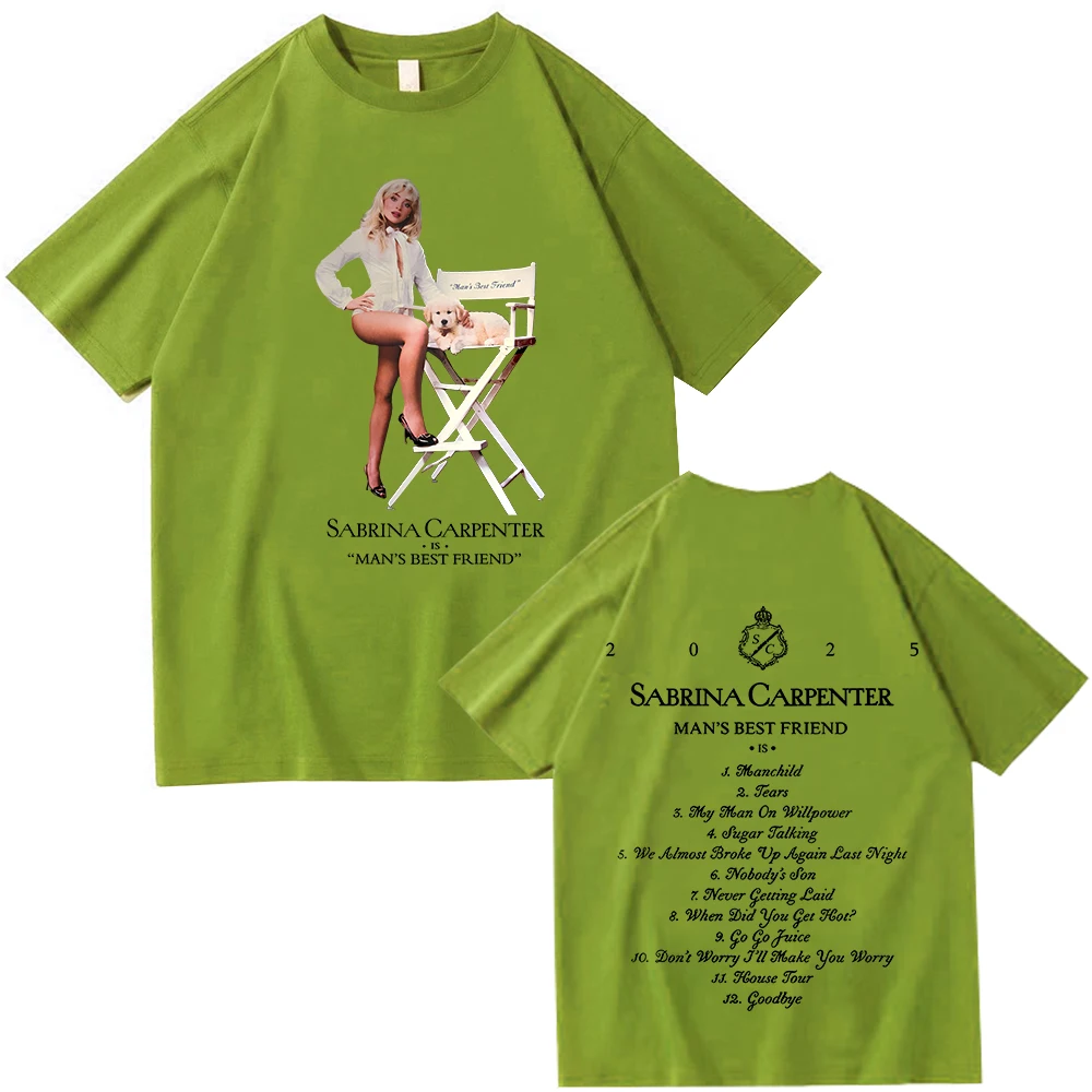 سابرينا كاربنتر جديد ألبوم رجل أفضل صديق تي شيرت س الرقبة Harajuku سابرينا نجار الموسيقى تي شيرت لمحبي هدية #3