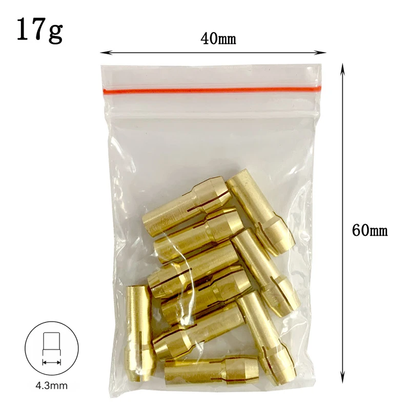 10-teiliges Mini-Messingbohrfutter-Set 0,5-3,2 mm, elektrische Schleifbohrer-Klemme mit 4,3/4,8 mm Schaftdurchmesser, Elektrowerkzeug-Zubehör – Detail 3