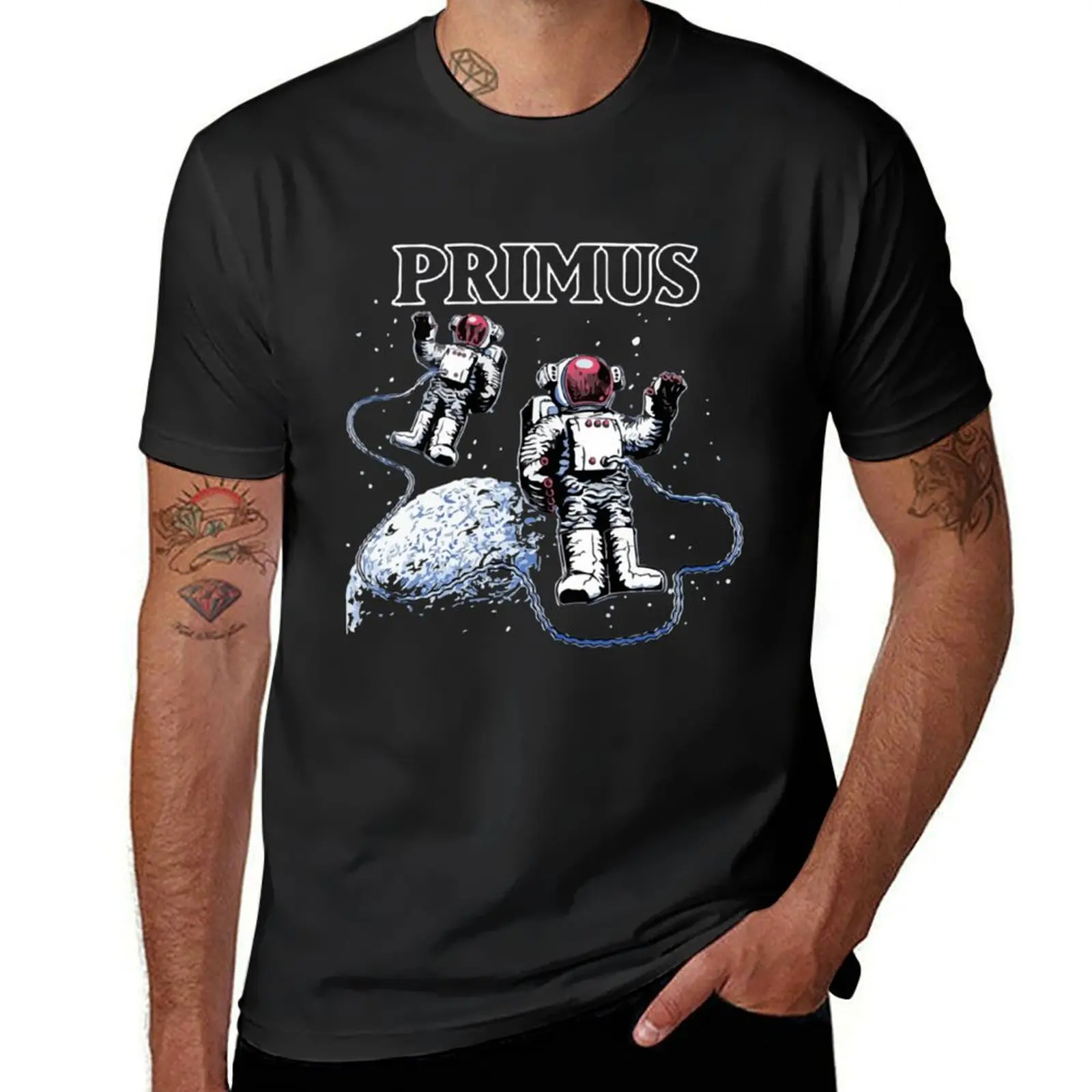 Primus-Camiseta vintage para hombre, camisa de gran tamaño con estampado animal, de aduanas