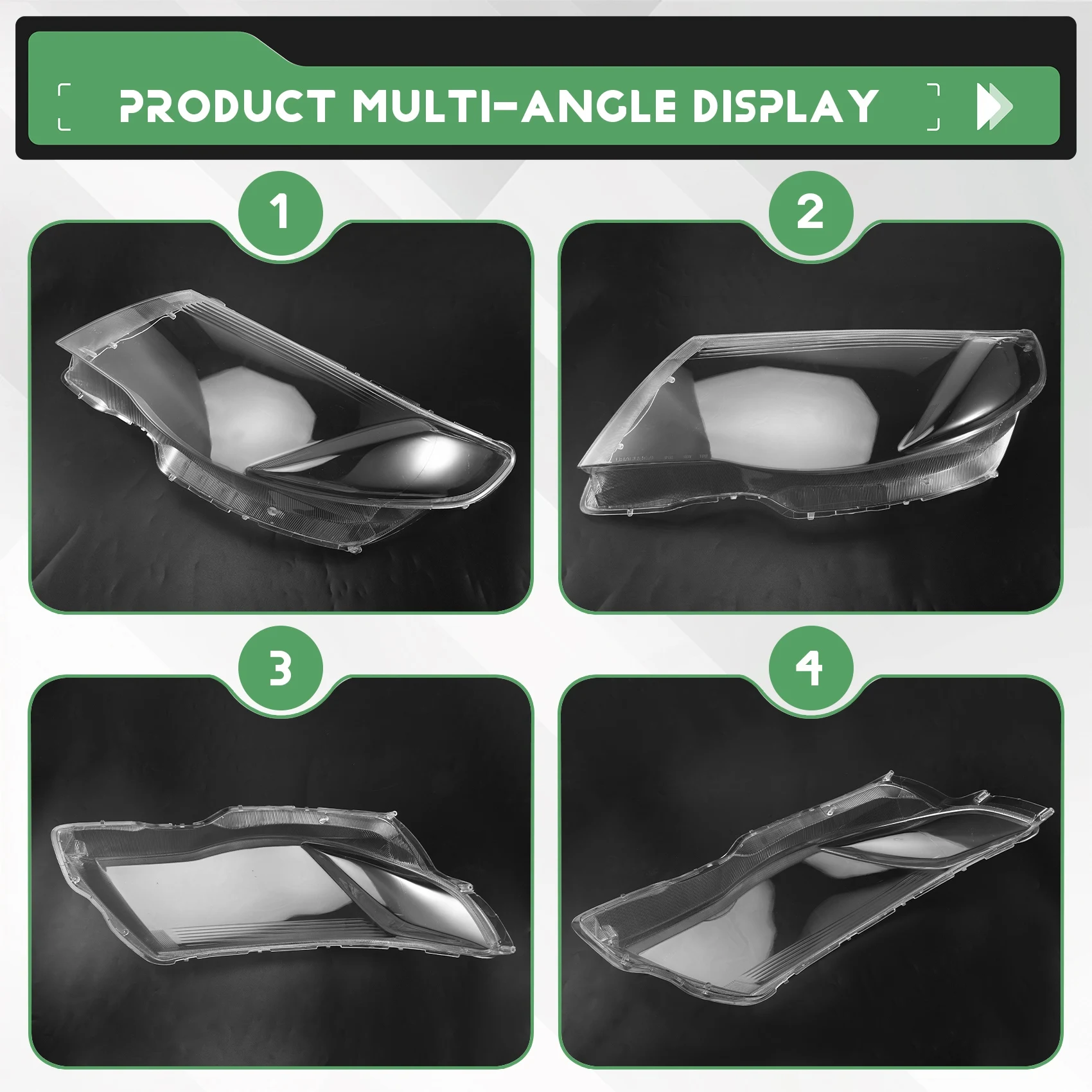 -BOFF couvercle de phare avant de voiture couvercle de phare d'abat-jour Transparent pour Subaru Forester 2009-2013