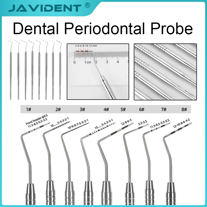 Periodontal Probe for Restoration Root Canal Periodontal Graduated Probe CPI Stainless Steel Graduated Probe Dental Instruments