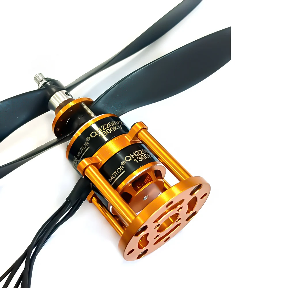 QX-MOTOR Contra Rotating Motor 1300KV QH2208V2 Coaxial Double Propeller Brushless Motor 30A ESC 2-3S & Nylon Propeller 9047 - Image 2