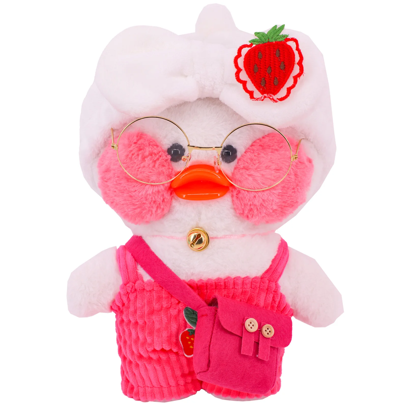 Pink Doll Clothes Dress Sweater Hat Uniform Fit 30cm Lalafanfan Yellow Duck Doll Children\'s Toy Girl Gift Duck Doll Accessories