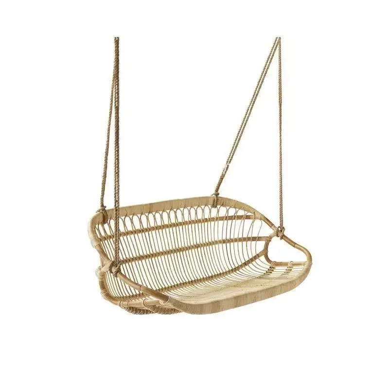 

Net red balcony hanging double rattan hanging basket chair indoor swing sitting and lying two outdoor courtyard hanging chair