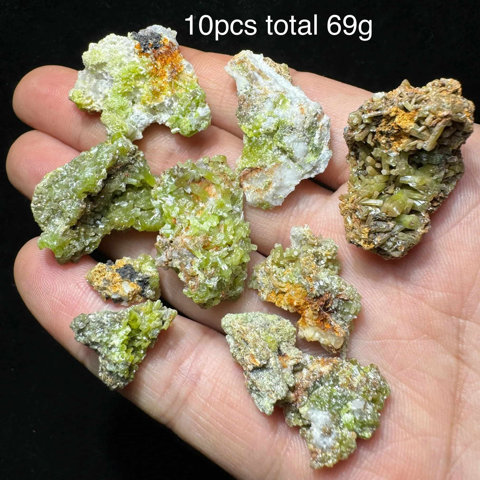 10pcs Natural Pyromorphite Mineral Specimen Quartz Rock Healing Stone Home Decor Gift China GuangXi