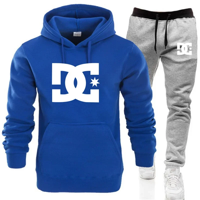 Men's Autumn/Winter 2025 new style casual hooded sweatshirt and pants 2-piece set, outdoor men's and women's sportswear