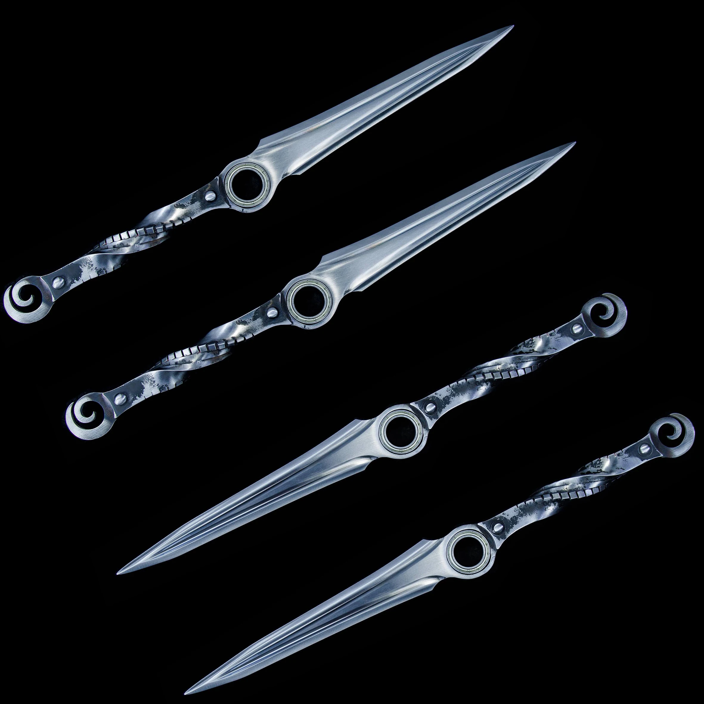 33.5cm 4-piece set Japanese anime sword manganese steel blades construction combat readiness Ninja martial arts katana Not sharp